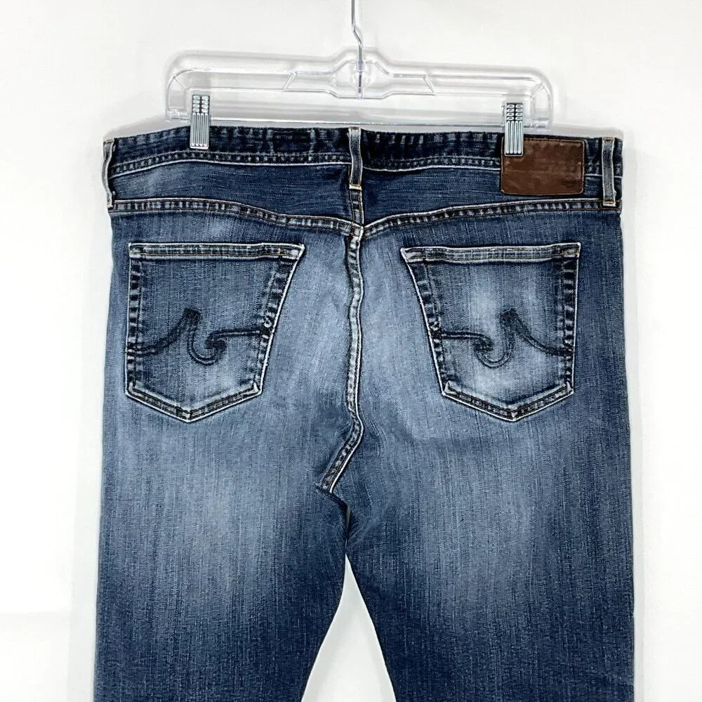 AG Adriano Goldschmied Jeans Mens 38x29 Blue Graduate Tailored Stretch Denim - Picture 4 of 13
